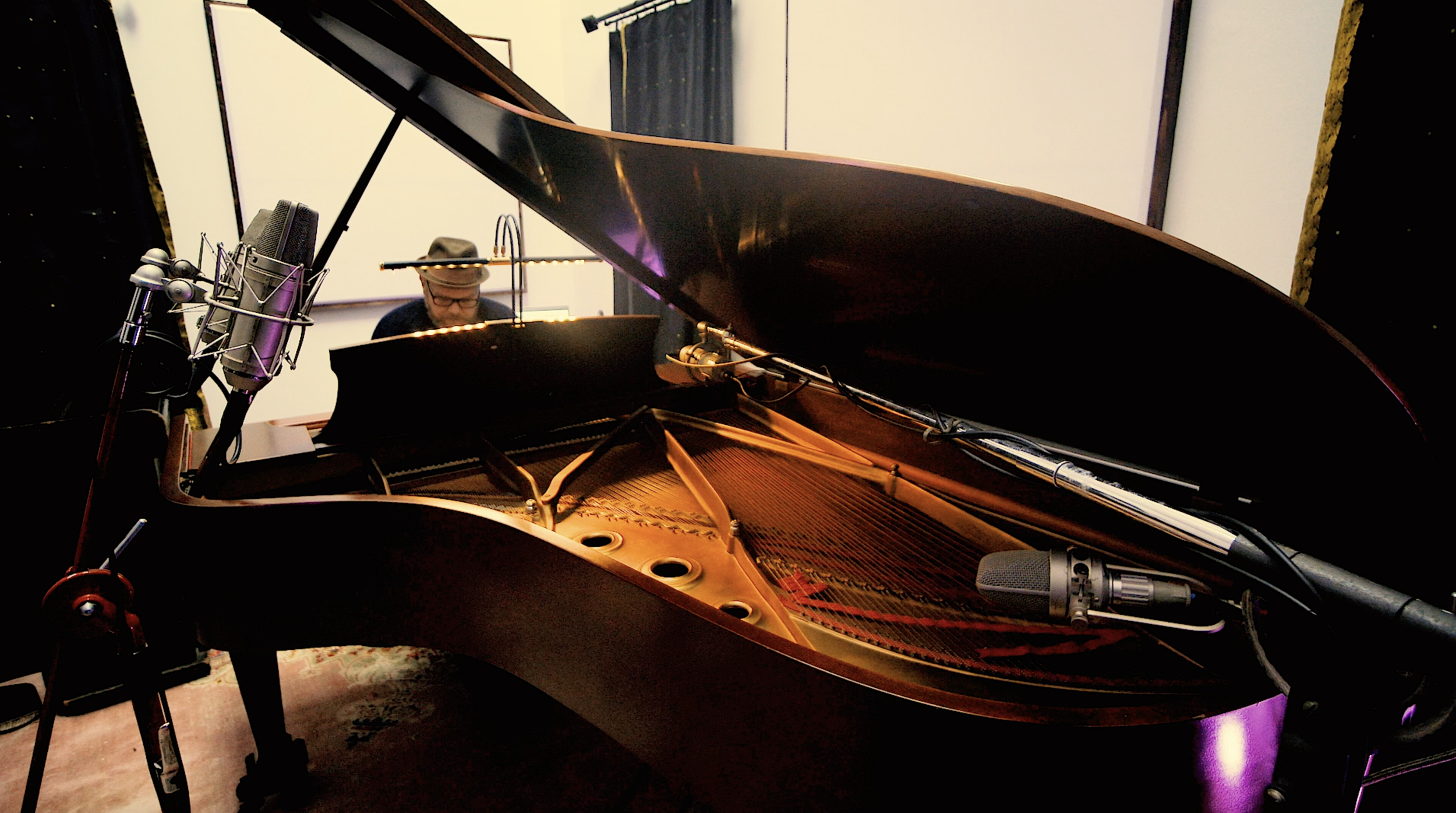Woodstock composer David Baron's piano room in Sun Mountain studios